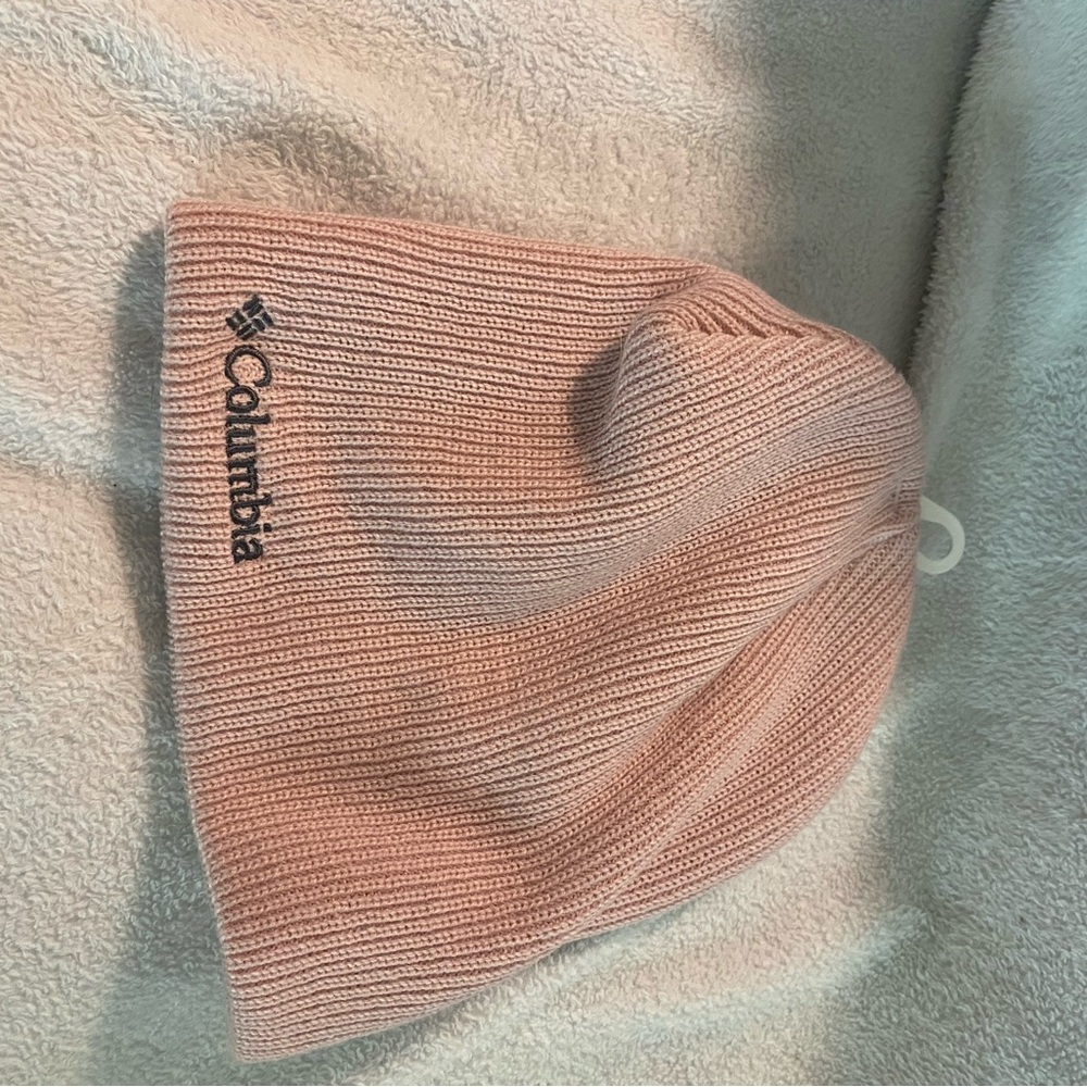 Columbia Pink Knit Beanie Hat